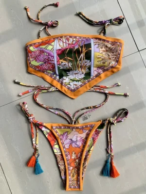 S408f65668d20419fa46d3eea73bf02e0o.webp Printed Crop Top Bikini 2025 Women Bikinis Brazilian Swimwear Female Swimsuit Two-pieces Bikini Set High Cut Bathing Suit Swim