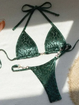 Sc46a750452824be993c8bae1c1da14ebS.webp Sexy Leopard Velvet Bikini Mini Micro Thong Bikinis Women Swimwear Female Swimsuit Two-piece Bikini Set Halter Bathing Suit Swim